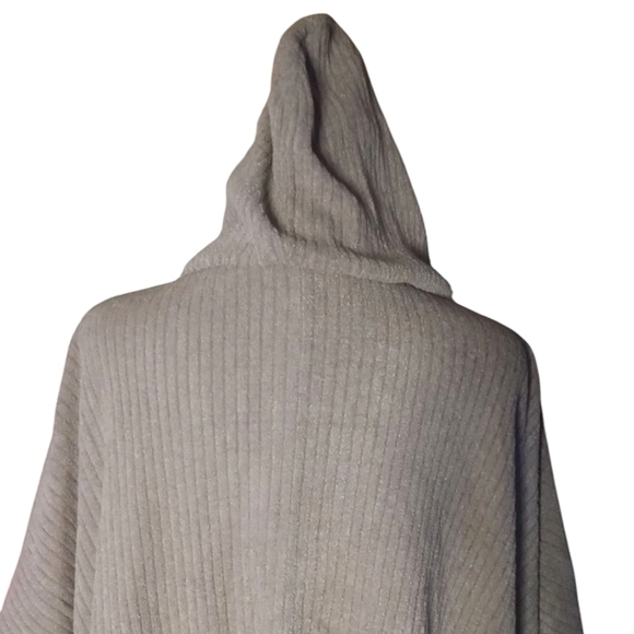 Barefoot Dreams Cozy Chic Ultra Lite Zip Front Hoodie Lightweight Oatmeal Sm/Med - Picture 8 of 10